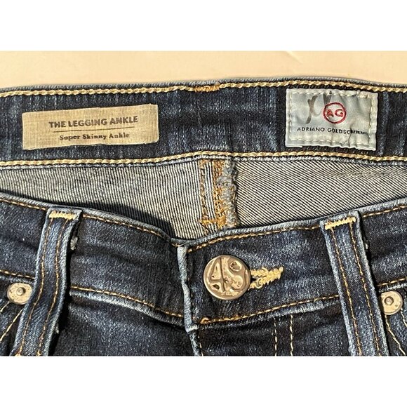 AG Adriano Goldschmied jeans womens 26 27 x 28 legging super skinny ankle blue - Picture 5 of 11